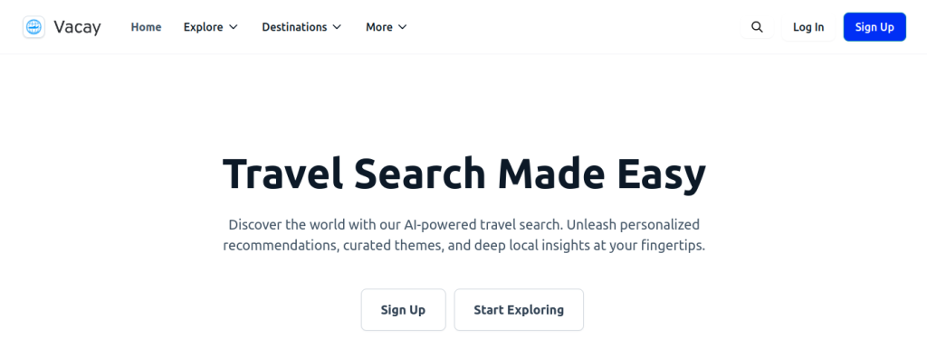 vacay - AI Travel Planner