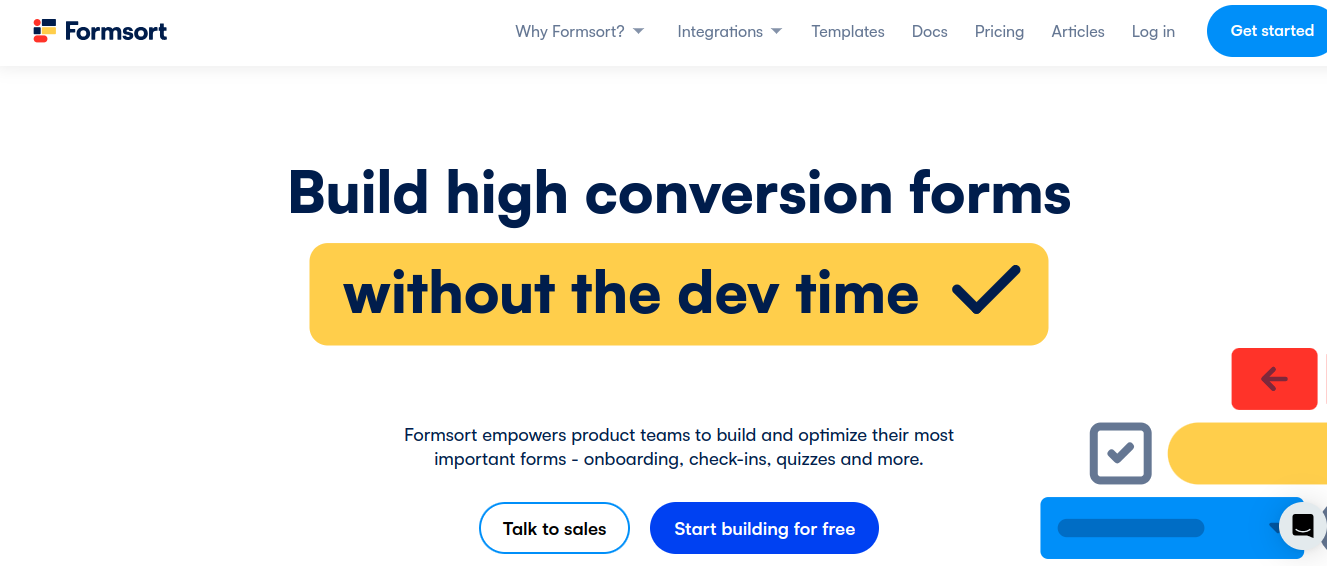 Formsort - No-Code Online Form Builder