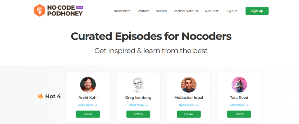 NoCode Podhoney - NoCode Podcast