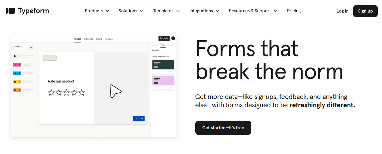 Typeform - No-Code Online Form Builder