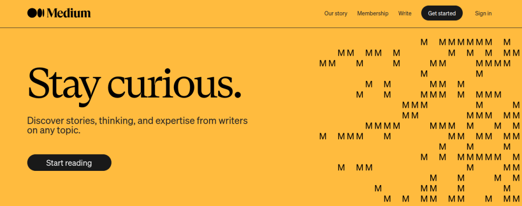 Medium - No-Code Blogging Platform