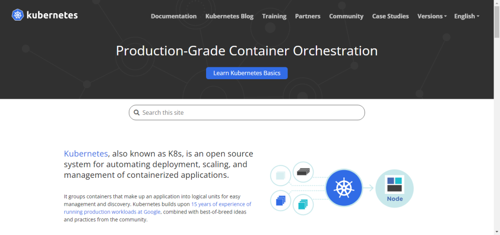 Kubernetes - open-source orchestration tool