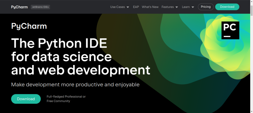 Pycharm- IDE for software development