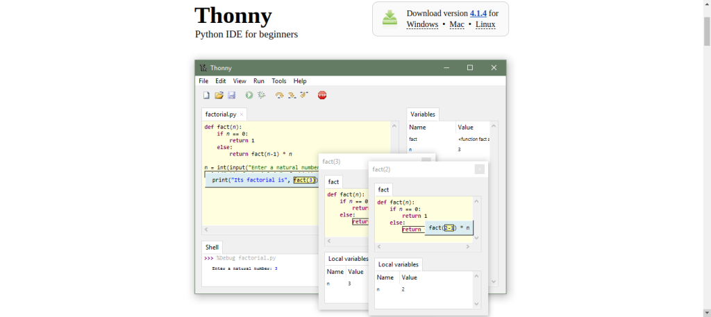 Thonny - IDE for Python