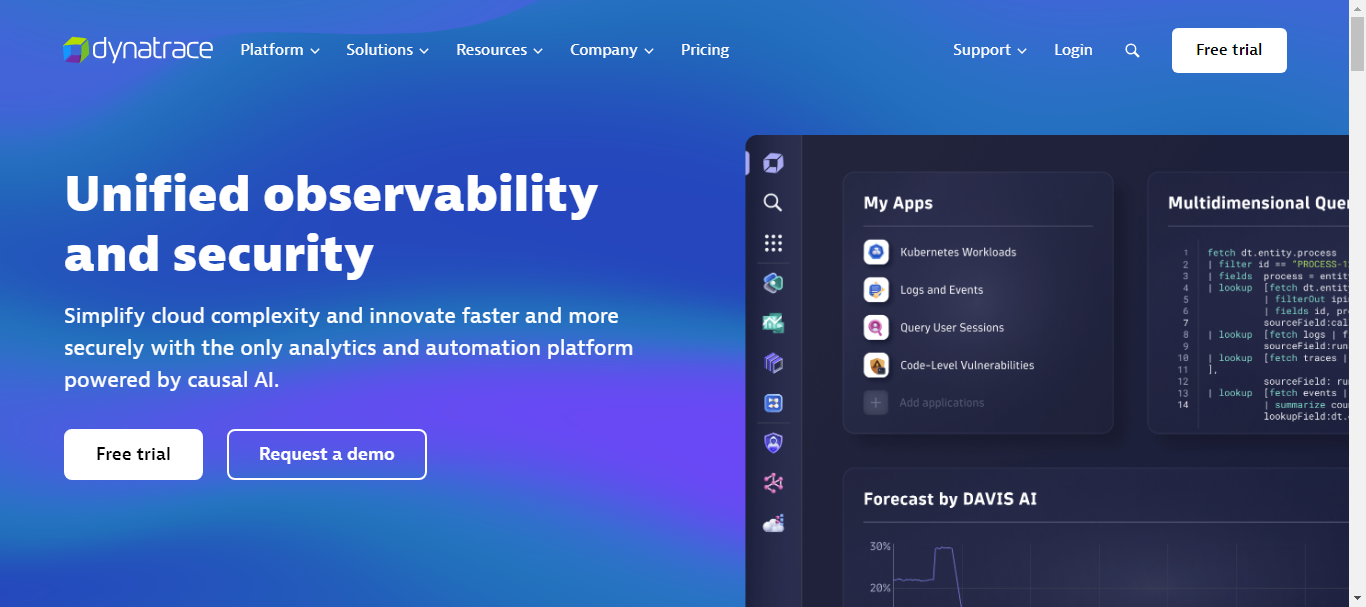 dynatrace - AIOps platform