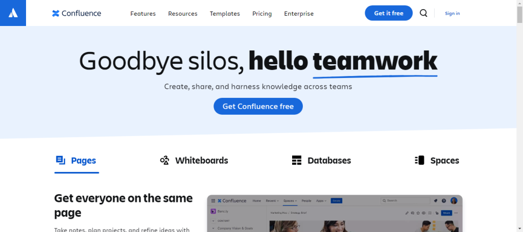 Confluence - documentation tool for agile teams
