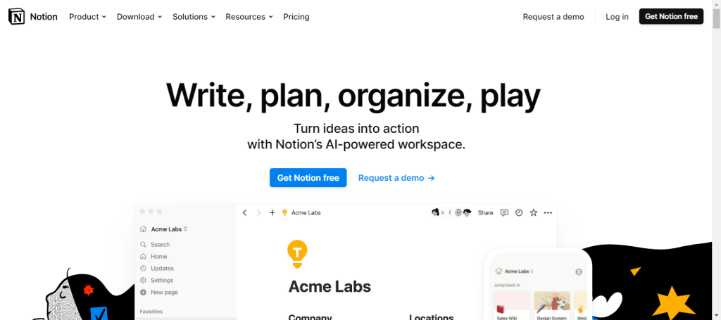 Notion - AI Documentation Tool for developers and product managers